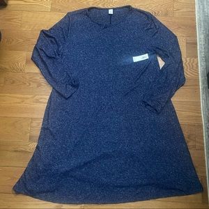 Plush-Knit Long-Sleeve Swing Dress for Women